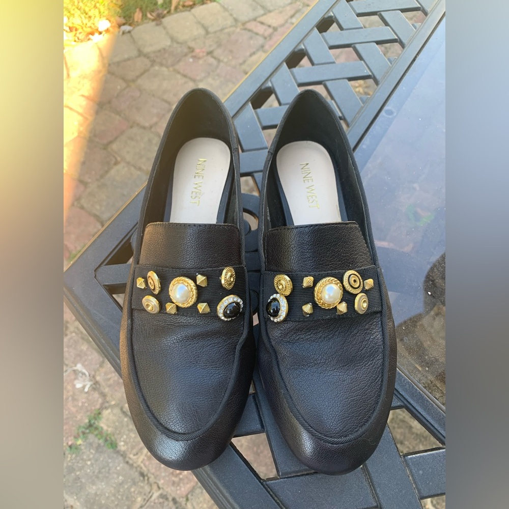 Nine West Baus Women's Flats Slip On Shoes Leather 6.5